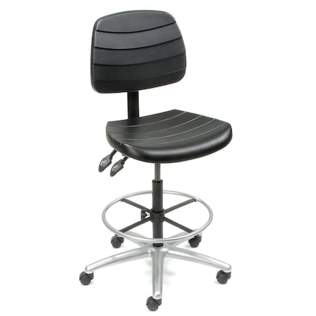 Global Industrial Deluxe 5 Way Adjustable Polyurethane Shop Stool 250612